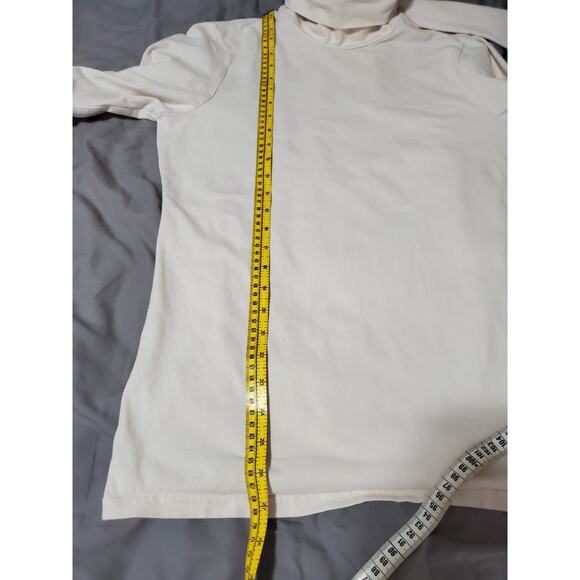 Eddie Bauer Women’s Outdoor Turtleneck Long Sleeve Top Size L Ivory Cream - Picture 11 of 12